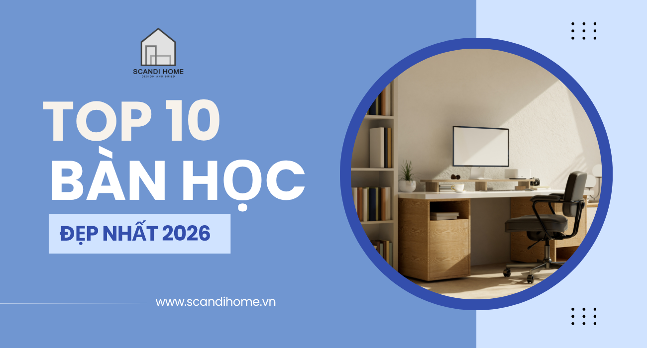 Top 10 mẫu bàn học MDF tối giản, chống ẩm bền đẹp nhất 2026