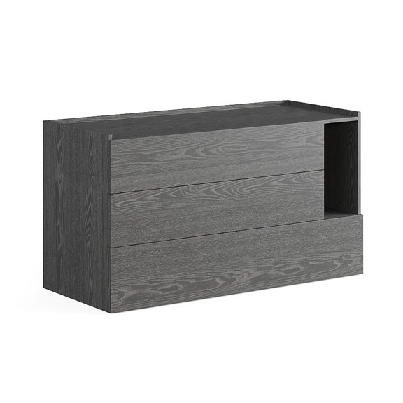 LEMA, Tủ lưu trữ đồ dùng 3 ngăn kéo hiện đại DRA_070, 130x55x71cm