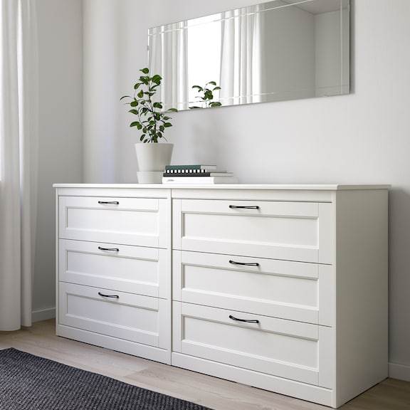 SENGE, Tủ lưu trữ đồ dùng tân cổ điển 3 tầng 6 ngăn DRA_100, 162x50x81cm