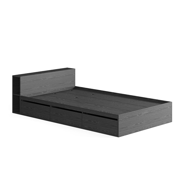 TINTO, Giường ngủ kết hợp kệ đầu giường BED_018, 221x60cm