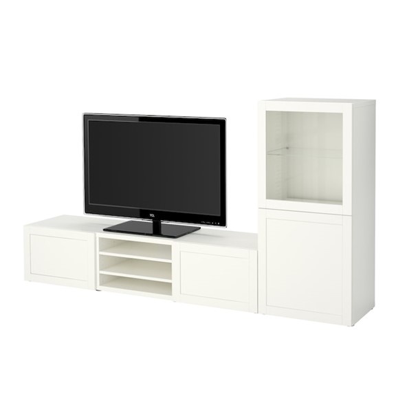 ATLANTA, COMBO Kệ TV kèm kệ trưng bày cửa kính STO_050, 240x42x128cm