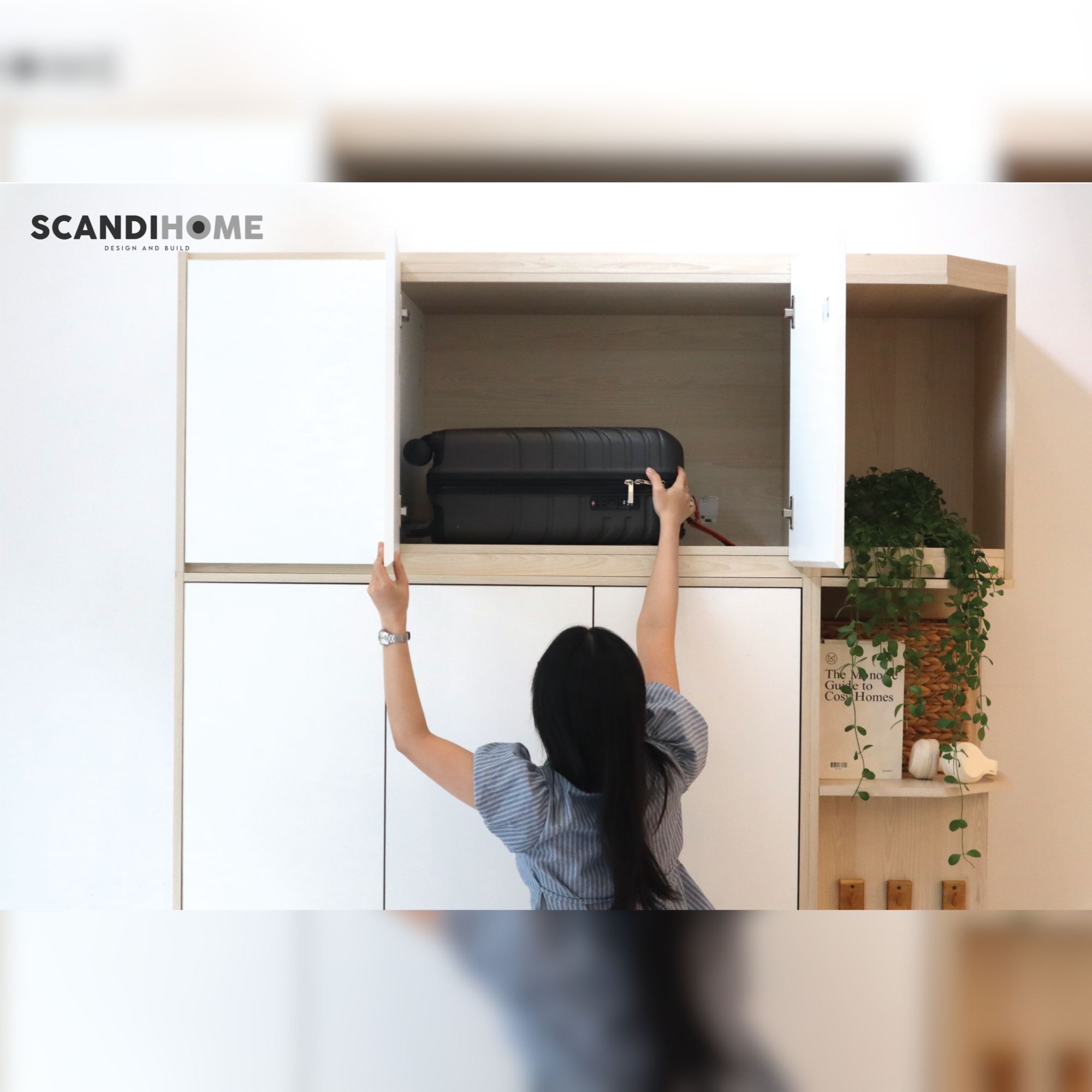 RAYA, Tủ quần áo đa năng 3 phần WAR_500, 160x60x260cm (Ngang x Sâu x Cao), Scandi Home