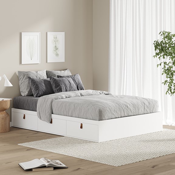 TINTO, Giường ngủ 3 ngăn tủ kéo BED_016, 203x30cm