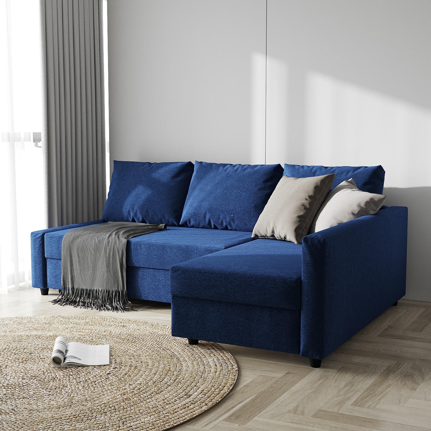 [Freeship Tp.HCM] SCANDI, Sofa chữ L kết hợp giường ngủ SOF_002, 210x145x85cm