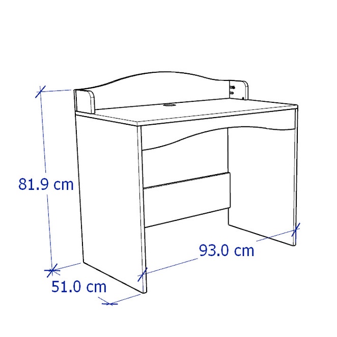 LOUISE, Bàn làm việc và học tập đơn giản DEK_024, 93x51x88cm