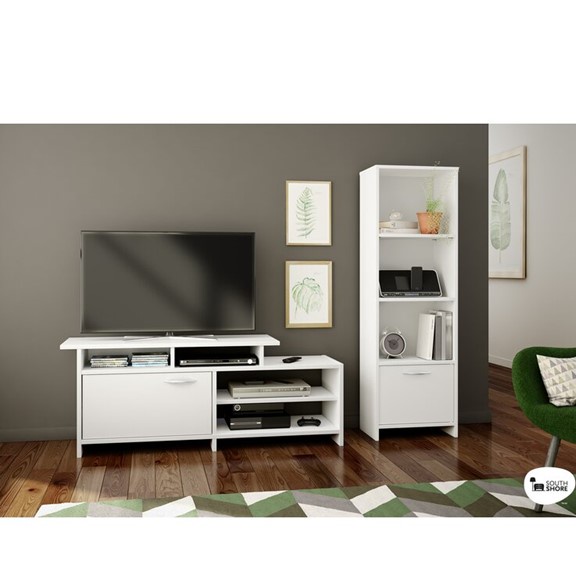 STEP ONE, Kệ trưng bày 4 tầng kèm hộc tủ kéo SHE_078, 50x35x140cm