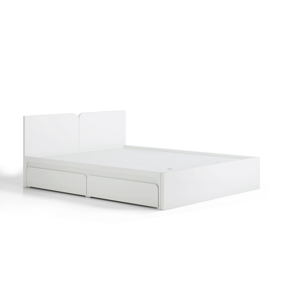 EMMA, Giường ngủ 2 hộc tủ kéo BED_121, 207x80cm