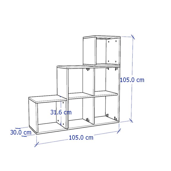 NIKOS, Kệ sách bậc thang CBN_011, 105x30x105cm
