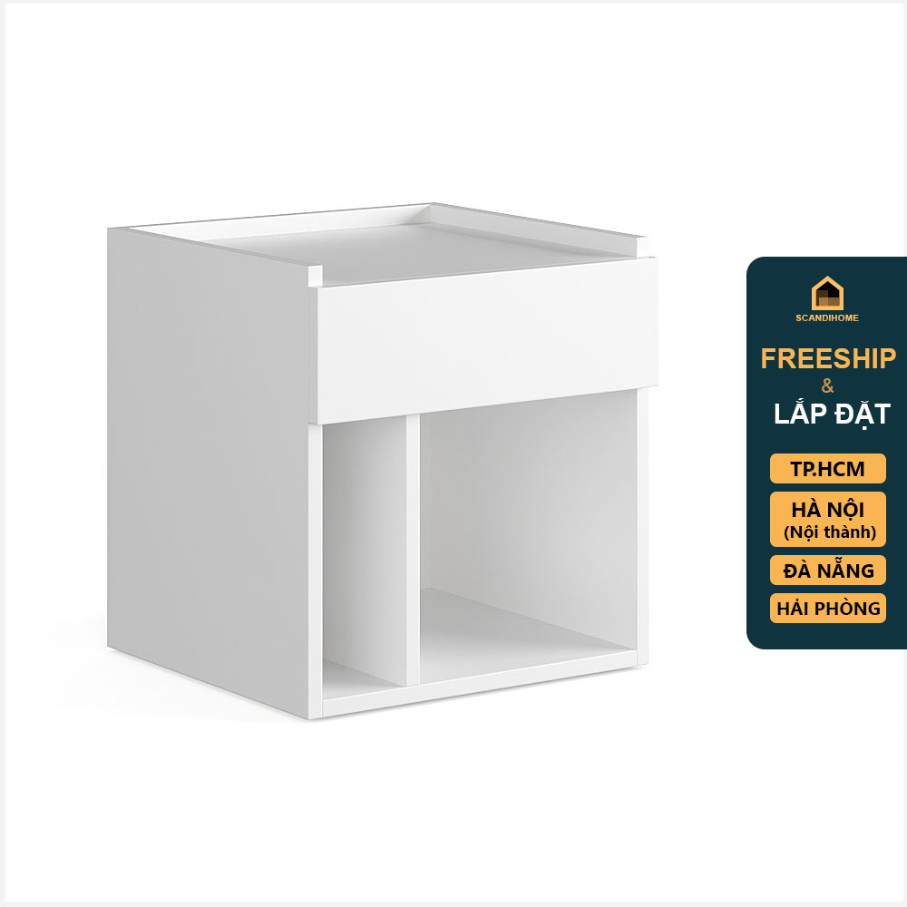 LEMA, Táp đầu giường 1 ngăn kéo hiện đại DRA_071, 43x41x45cm