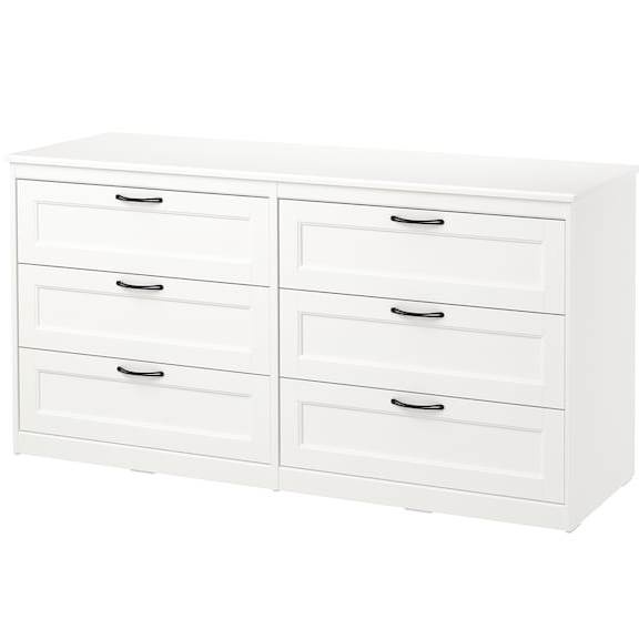 SENGE, Tủ lưu trữ đồ dùng tân cổ điển 3 tầng 6 ngăn DRA_100, 162x50x81cm