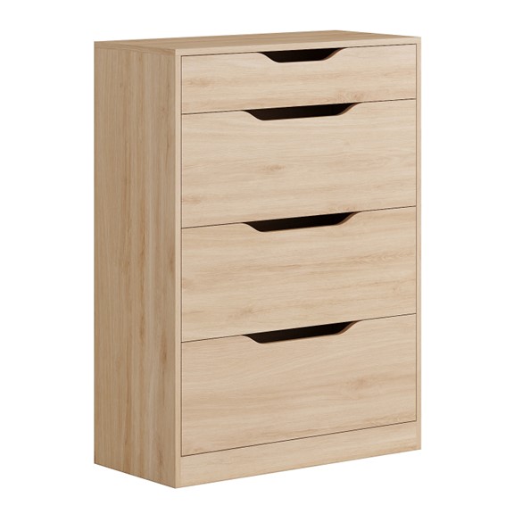 WINDY, Tủ lưu trữ 4 cửa mở DRA_251, 80x37x110cm, sản xuất bởi Scandi Home