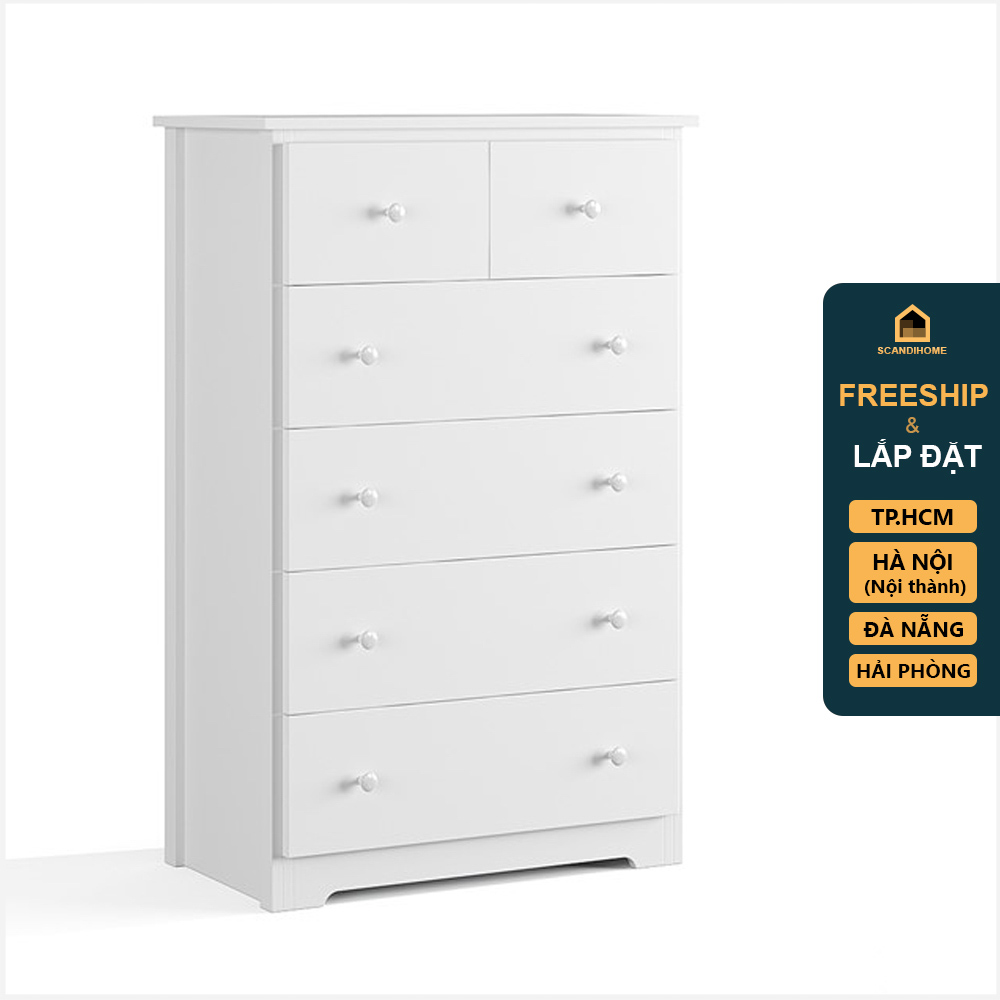 AVILLA, Tủ lưu trữ dùng 5 tầng 6 ngăn kéo DRA_186, 74x40x115cm