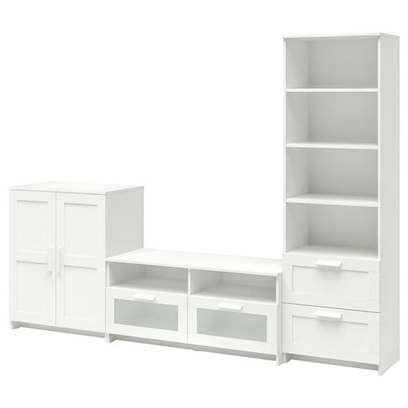 KALUA, COMBO Kệ TV kết hợp kệ tủ trưng bày STO_048, 258x41x190cm