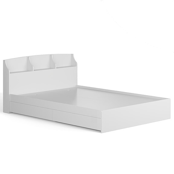 WINDY, Giường ngủ 4 ngăn tủ kéo kèm kệ đầu giường BED_082, 217x82cm