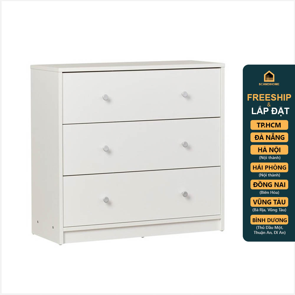 GUILF, Tủ lưu trữ đồ dùng hiện đại 3 ngăn DRA_110, 72x35x68cm