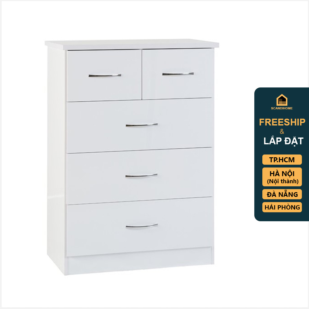 EDLE, Tủ lưu trữ 4 tầng 5 ngăn kéo DRA_233, 75x40x75cm