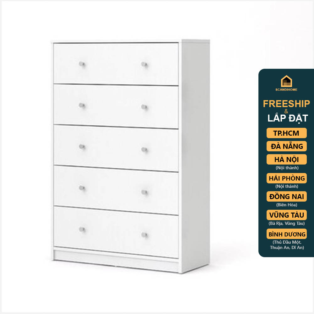 GUILF, Tủ lưu trữ đồ dùng hiện đại 5 ngăn DRA_111, 72x35x108cm