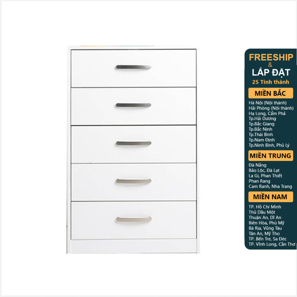 TICK, Tủ lưu trữ đồ dùng hiện đại 5 ngăn DRA_130, 68x40x105cm