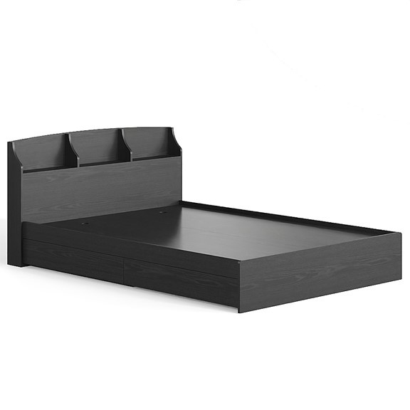 WINDY, Giường ngủ 4 ngăn tủ kéo kèm kệ đầu giường BED_082, 217x82cm