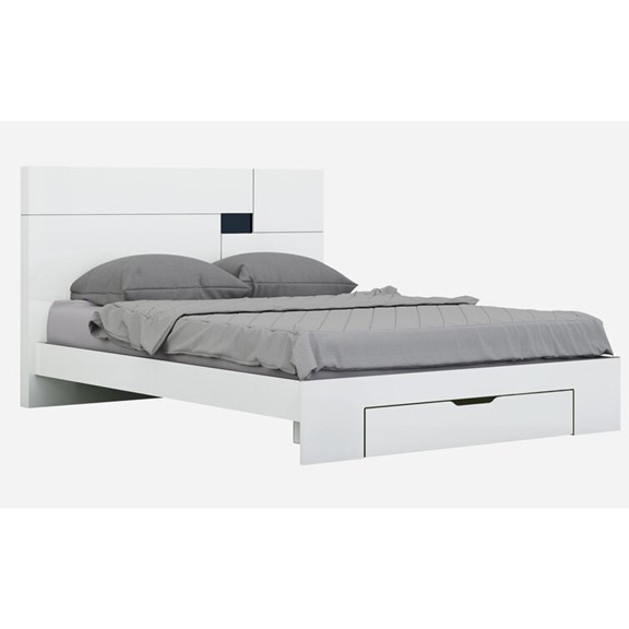 HAILEE, Giường ngủ 1 hộc kéo phong cách hiện đại BED_071, 212x80cm