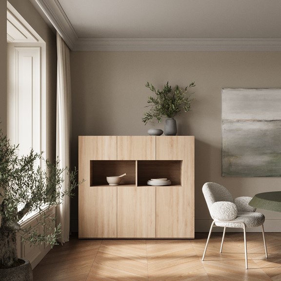 NEVA, Tủ lưu trữ đồ dùng 4 tầng STO_094, 135x50x120cm