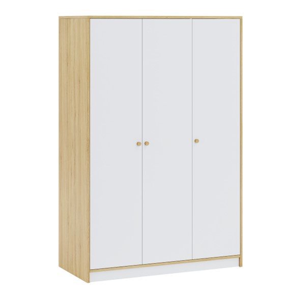 MORA, Tủ quần áo 3 gian đa năng WAR_060, 117x55x176cm