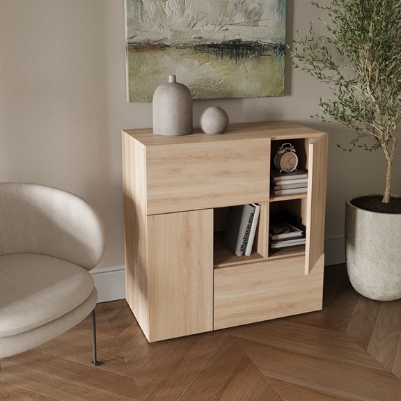 NEVA, Tủ lưu trữ đồ dùng 3 tầng DRA_263, 90x45x90cm