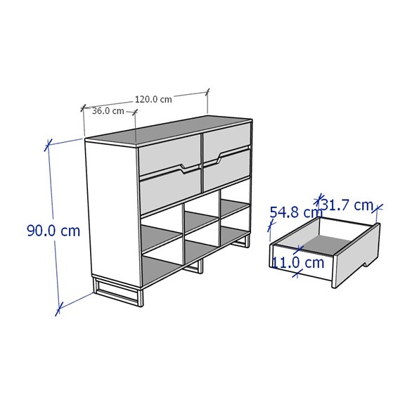 DORY, Kệ giày , lưu trữ DRA_292, 120x36x90cm, sản xuất bởi Scandi Home