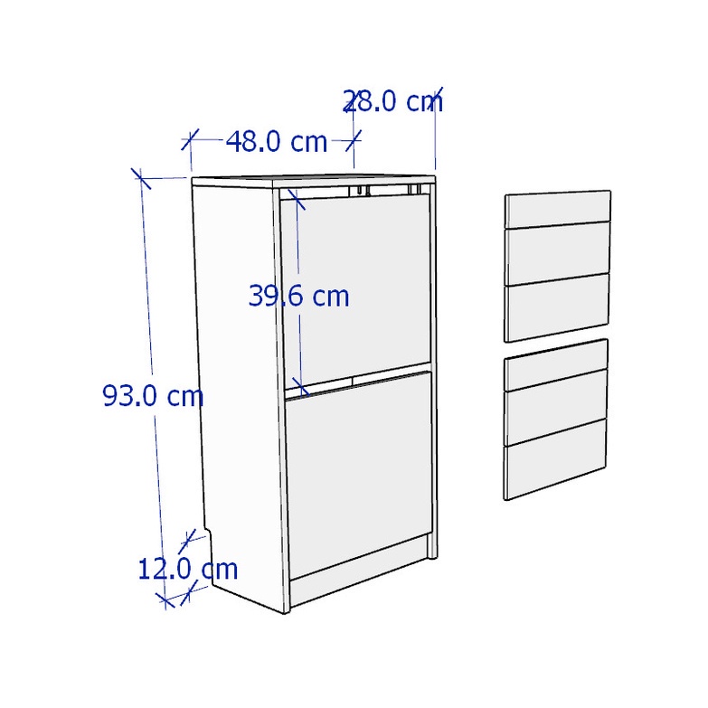 [ HCM ] LINDA, Kệ giày đơn giản 2 tầng SHO_006, 48x28x93cm