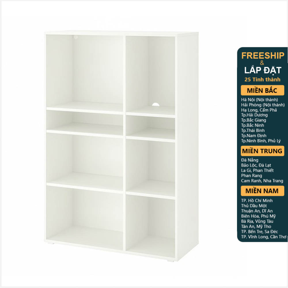 SOSIA, Kệ sách 2 gian 4 tầng SHE_030, 95x37x140cm