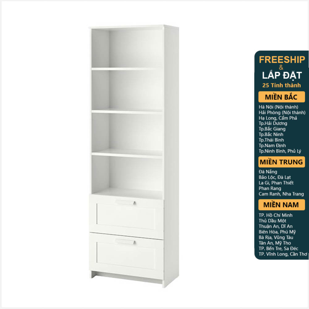 KALUA, Kệ trưng bày 4 tầng 2 hộc kéo SHE_067, 60x35x190cm