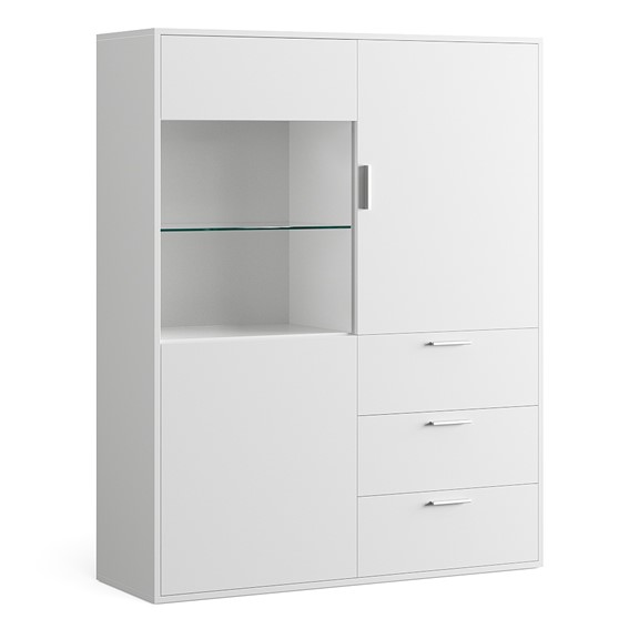 EDLE, Tủ lưu trữ đồ dùng kèm 3 ngăn kéo DRA_230, 120x40x150cm