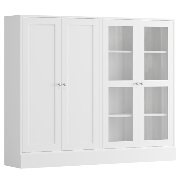 BODO, COMBO Kệ tủ lưu trữ đồ dùng cửa kính STO_071, 162x35x134cm