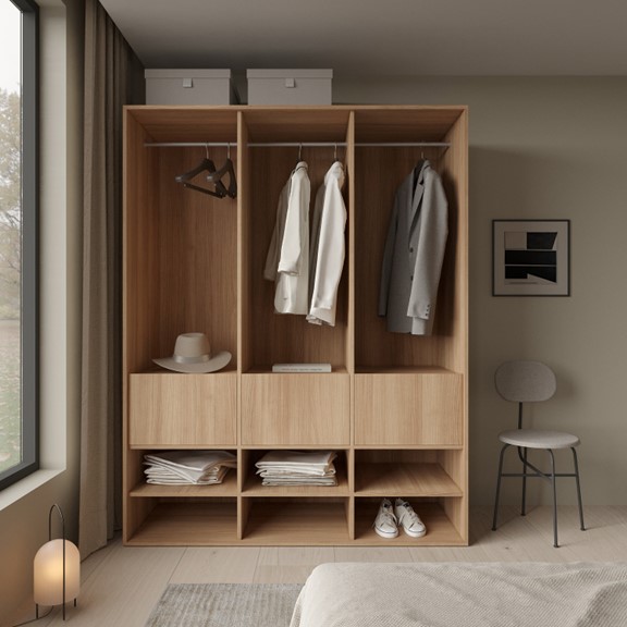 DECI, Tủ quần áo WAR_080, 157x59x200cm, sản xuất bởi Scandi Home