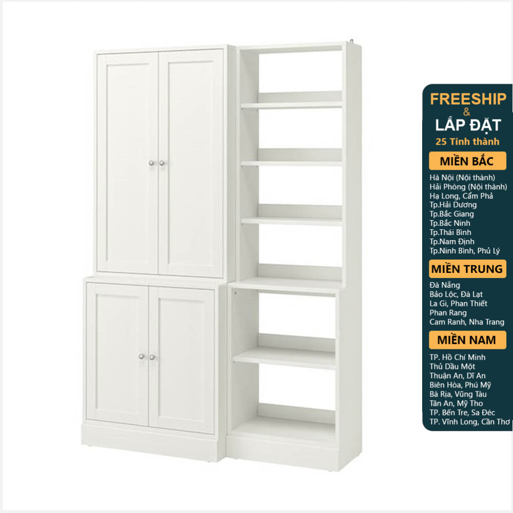 BODO, COMBO Kệ trưng bày kết hợp tủ lưu trữ đồ dùng STO_074, 142x47x212cm