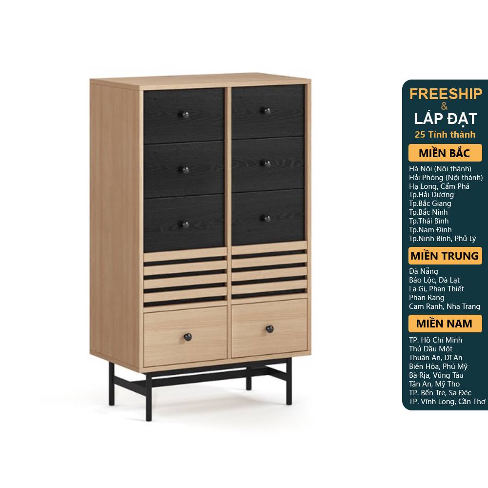 CHOCHU, Tủ lưu trữ, Tủ đựng đồ DRA_338, 70x40x118cm, sản xuất bởi Scandi Home