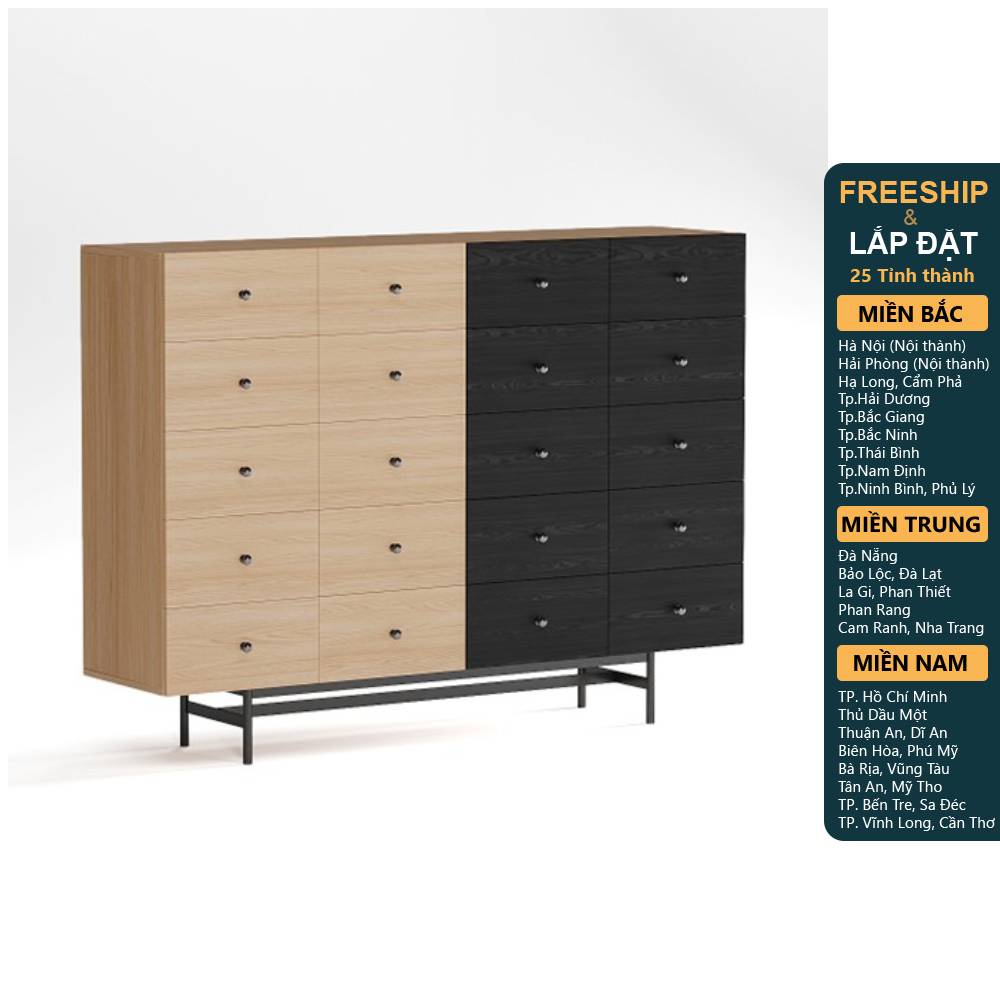 CHORO, Tủ lưu trữ, Tủ đựng đồ DRA_362, 160x40x118cm, Scandi Home