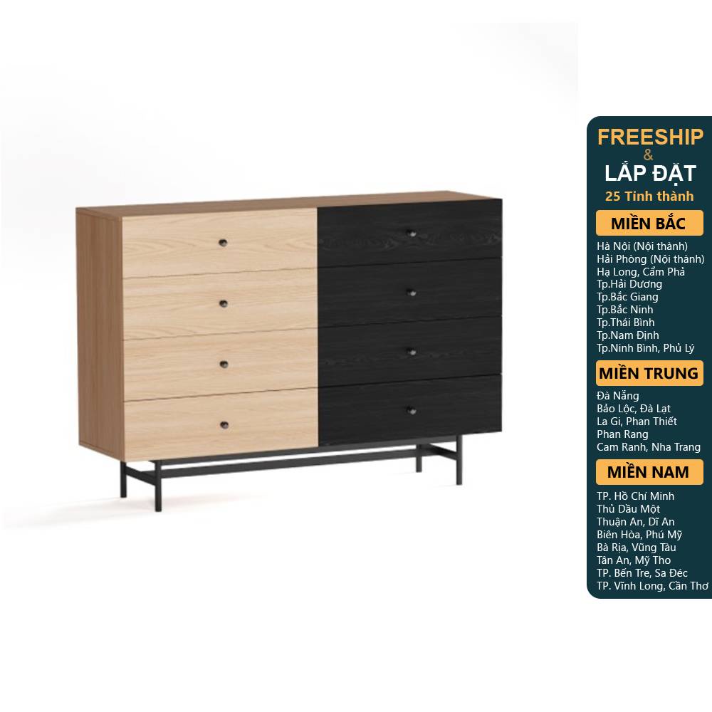 CHORO, Tủ lưu trữ, Tủ đựng đồ DRA_358, 140x40x98cm, sản xuất bởi Scandi Home