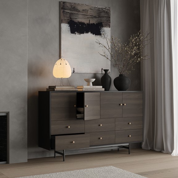 ROBECCA, Kệ đựng đồ, lưu trữ STO_139, 160x40x98cm, sản xuất bởi Scandi Home