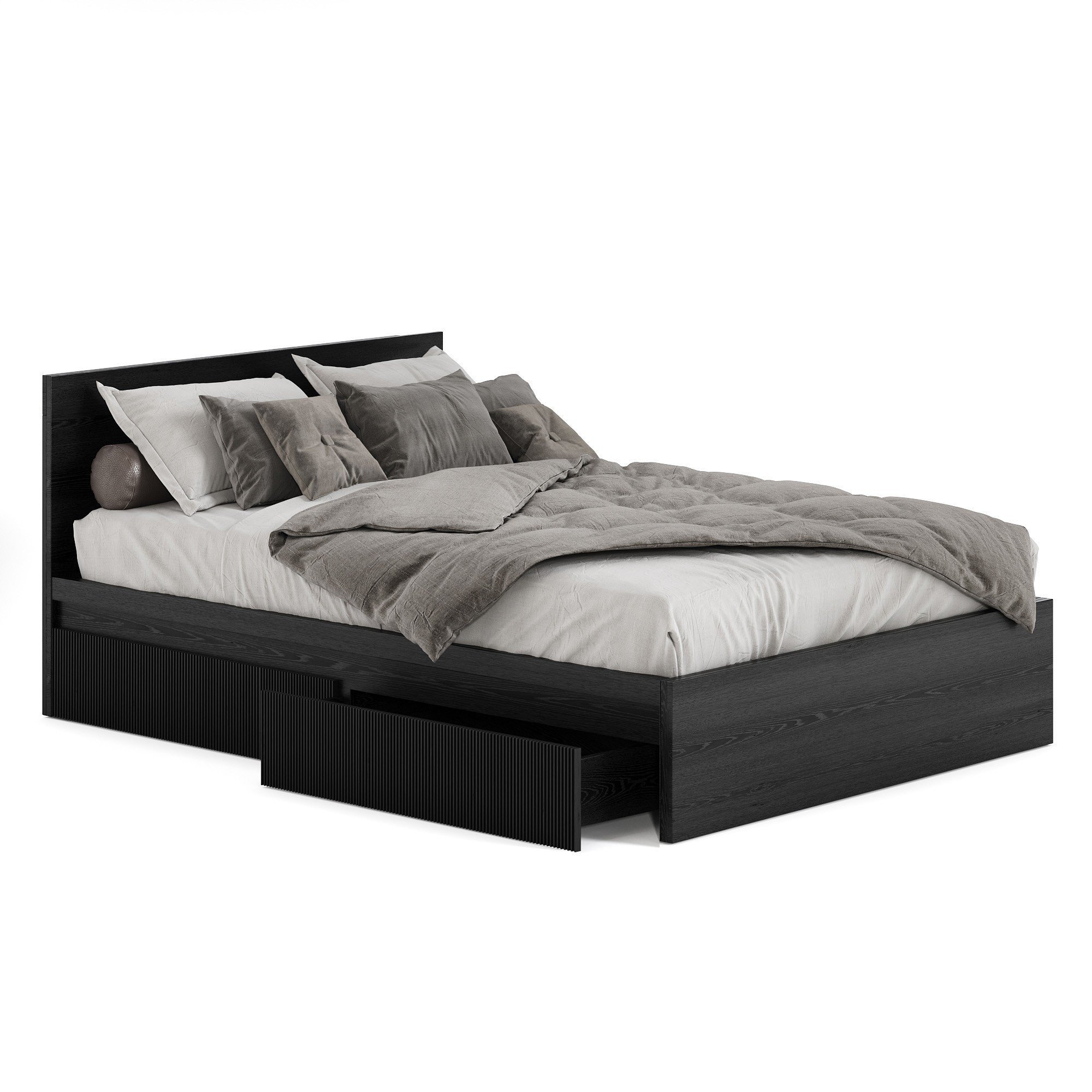 VERTICA, Giường ngủ 2 hộc tủ kéo BED_158, 207x35cm, sản xuất bởi Scandi Home