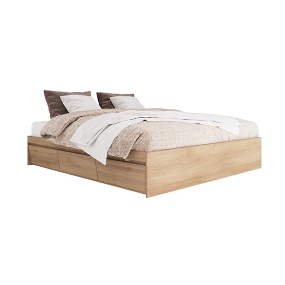 ELIK, Giường ngủ 3 hộc tủ kéo BED_174, 203x35cm, sản xuất bởi Scandi Home