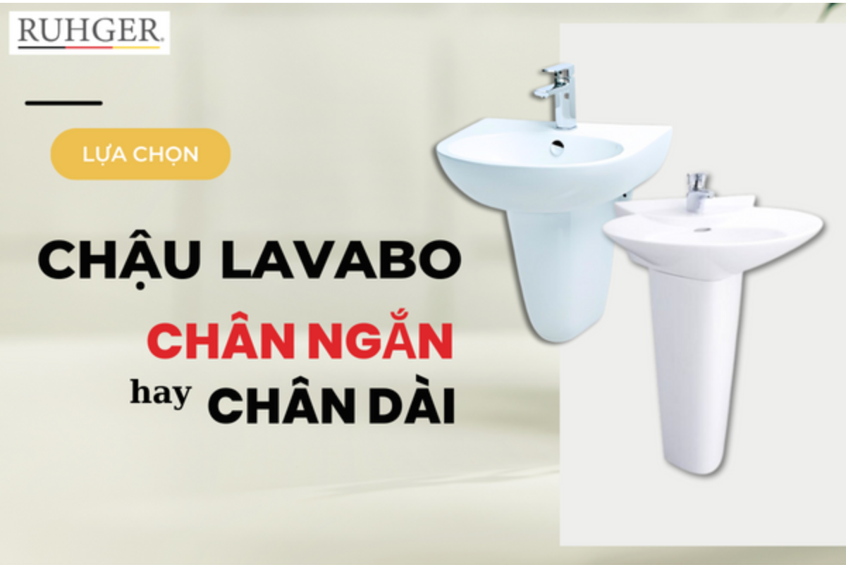 Nên chọn mua chậu lavabo chân ngắn hay chân dài