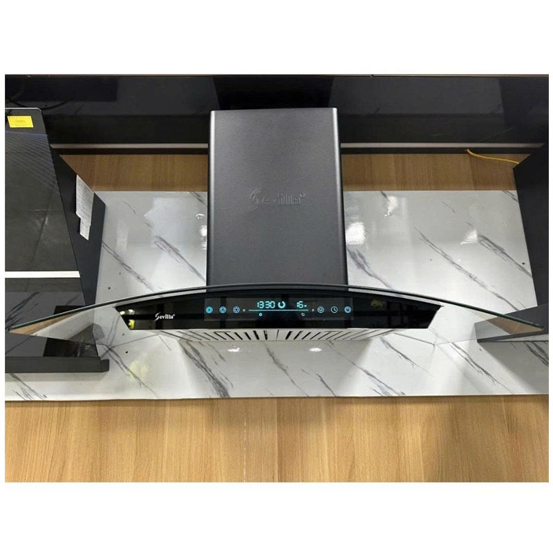 Bảng điều khiển cảm ứng LED 3 tốc độ hiện đại của máy hút mùi Sevilla SV 770.