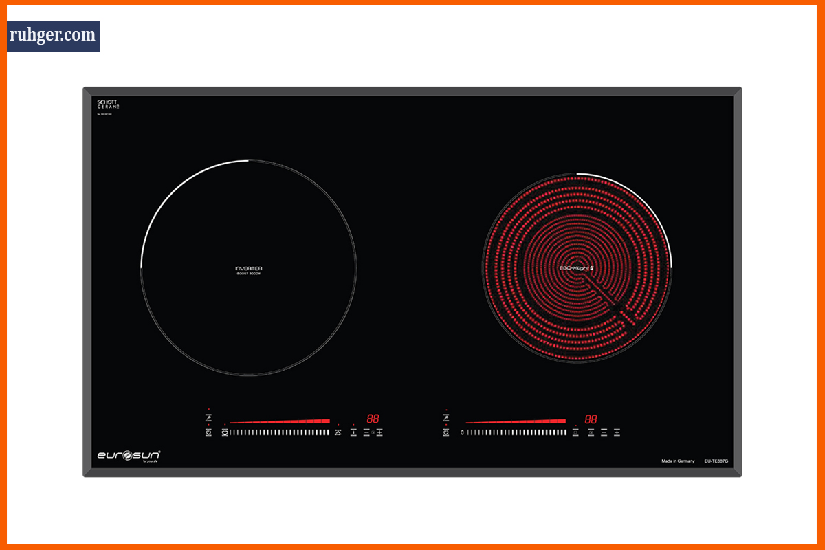 Bếp điện từ Eurosun EU-TE887G chính hãng 2 vùng nấu tiện lợi