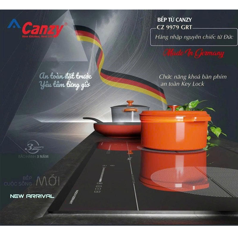 Tính năng an toàn vượt trội bếp từ Canzy CZ 9979 GRT