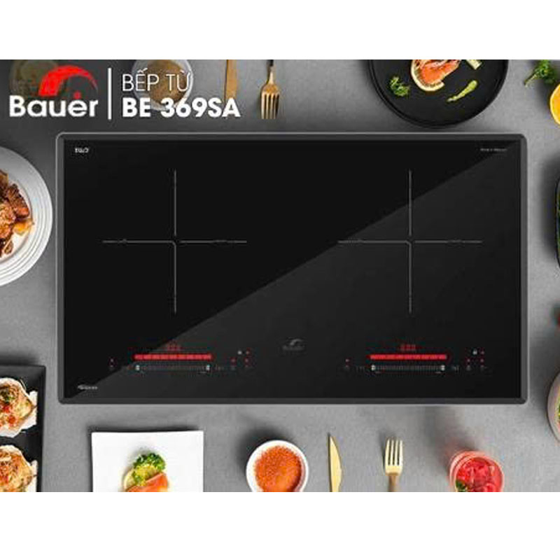 Bếp từ đôi Bauer BE 369SA thiết kế sang trọng, hiện đại