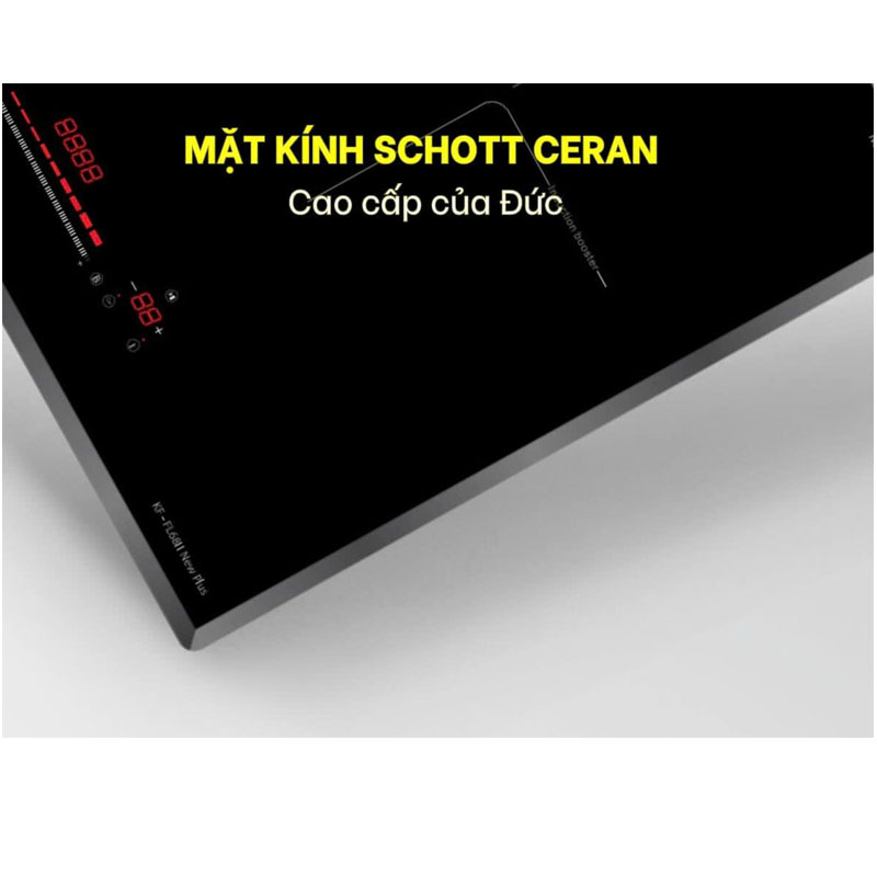 Mặt kính Schott Ceran bền bỉ chịu lực chịu nhiệt của bếp từ Kaff KF-FL68II New Plus