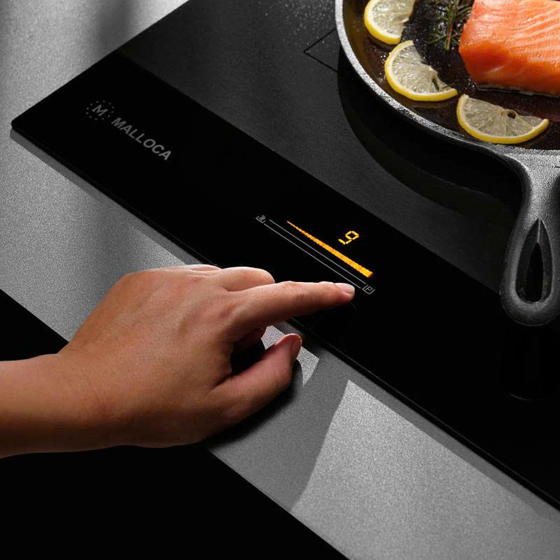 Hệ thống điều khiển cảm ứng trượt slider trên bếp từ Malloca Skylux MH-802