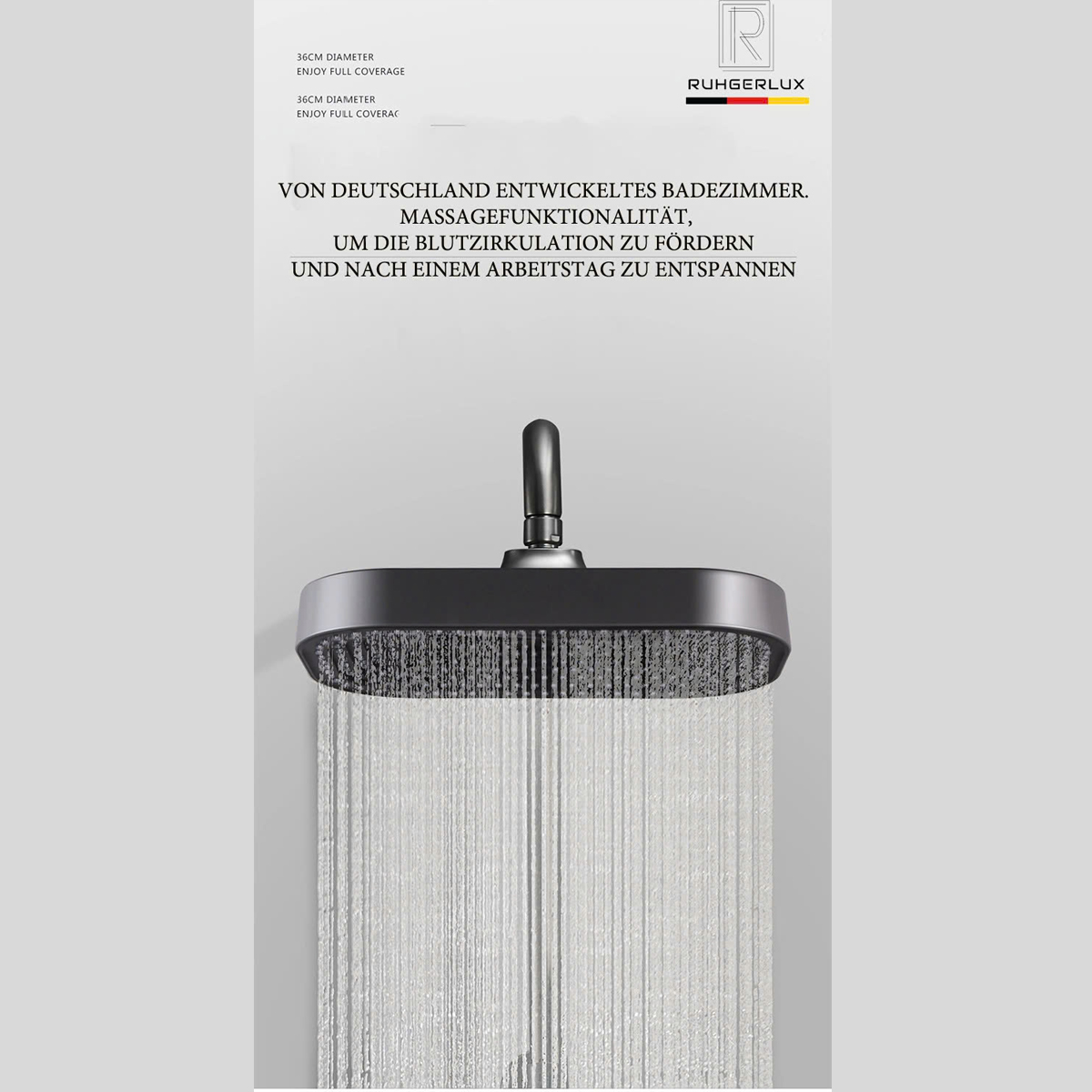 Công nghệ phun khí RGL208LUX - Dòng nước mềm mại, tiết kiệm nước hiệu quả