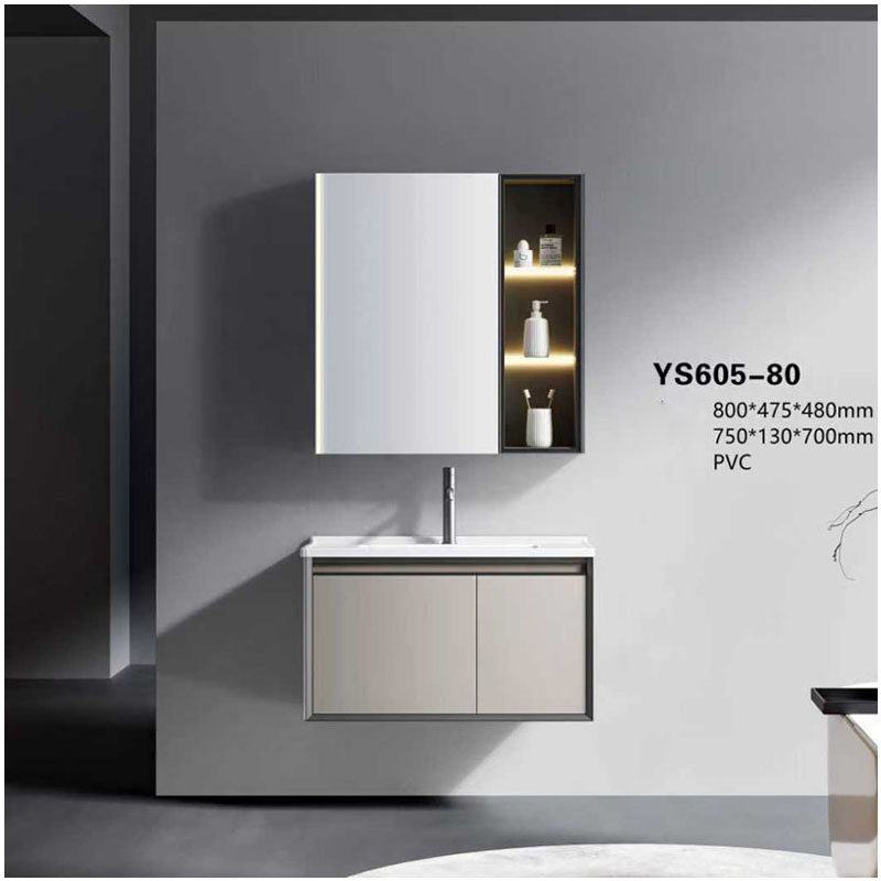 Bộ tủ chậu lavabo chất liệu nhựa PVC cao cấp chống nước tuyệt đối mặt chậu sứ Nano